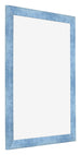 Cornice 40x55cm Blu Acceso Spazzato MDF Pisa Davanti Obliquo | Yourdecoration.it