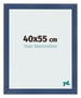 Cornice 40x55cm Blu Scuro Spazzato MDF Pisa Davanti Dimensione | Yourdecoration.it