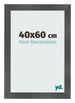 Cornice 40x60cm Nero Argento Lucido MDF Pisa Davanti Dimensione | Yourdecoration.it
