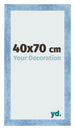 Cornice 40x70cm Blu Acceso Spazzato MDF Pisa Davanti Dimensione | Yourdecoration.it