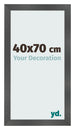 Cornice 40x70cm Nero Argento Lucido MDF Pisa Davanti Dimensione | Yourdecoration.it