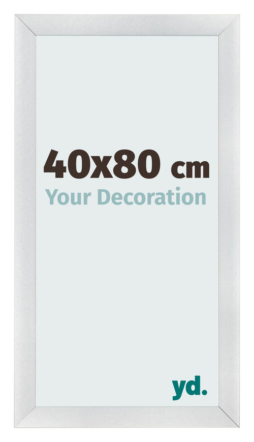 Cornice 40x80cm Argento Nero Spazzato MDF Pisa Davanti Dimensione | Yourdecoration.it
