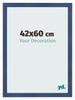 Cornice 42x60cm Blu Scuro Spazzato MDF Pisa Davanti Dimensione | Yourdecoration.it