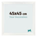Cornice 45x45cm Bianco Vintage MDF Pisa Davanti Dimensione | Yourdecoration.it