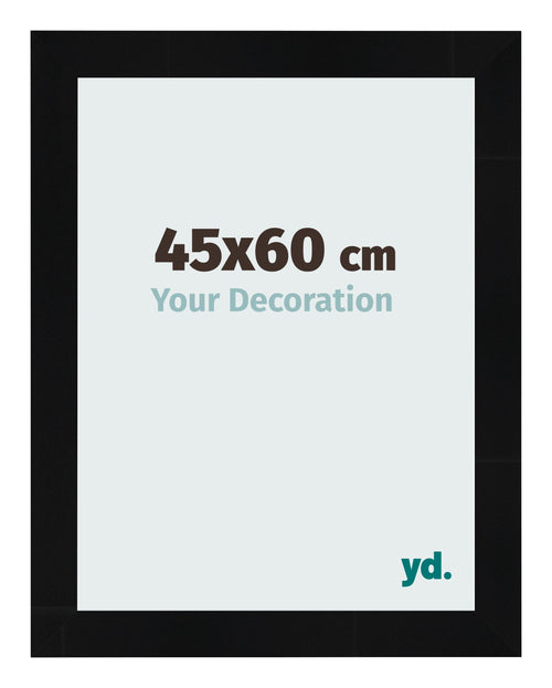 Cornice 45x60cm Nero Argento Lucido MDF Pisa Davanti Dimensione | Yourdecoration.it