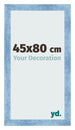 Cornice 45x80cm Blu Acceso Spazzato MDF Pisa Davanti Dimensione | Yourdecoration.it