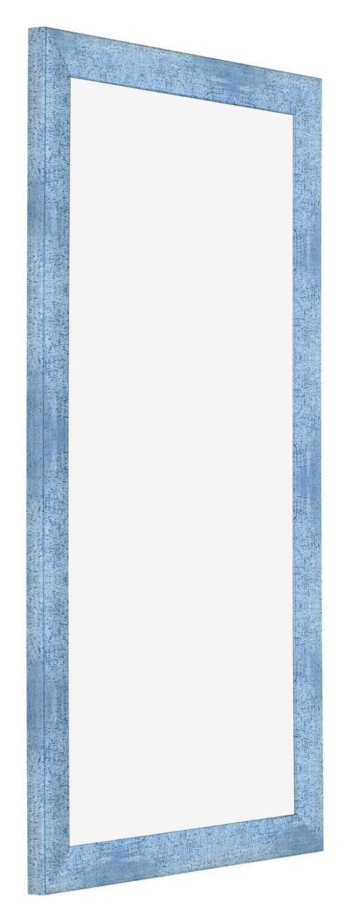 Cornice 45x80cm Blu Acceso Spazzato MDF Pisa Davanti Obliquo | Yourdecoration.it