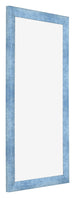Cornice 45x80cm Blu Acceso Spazzato MDF Pisa Davanti Obliquo | Yourdecoration.it
