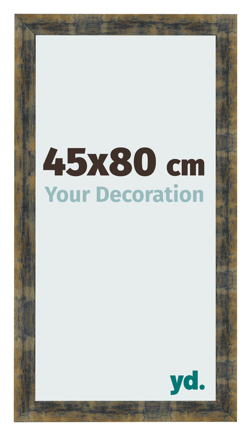 Cornice 45x80cm Blu Oro Fondente MDF Pisa Davanti Dimensione | Yourdecoration.it