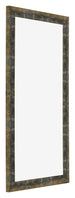 Cornice 45x80cm Blu Oro Fondente MDF Pisa Davanti Obliquo | Yourdecoration.it