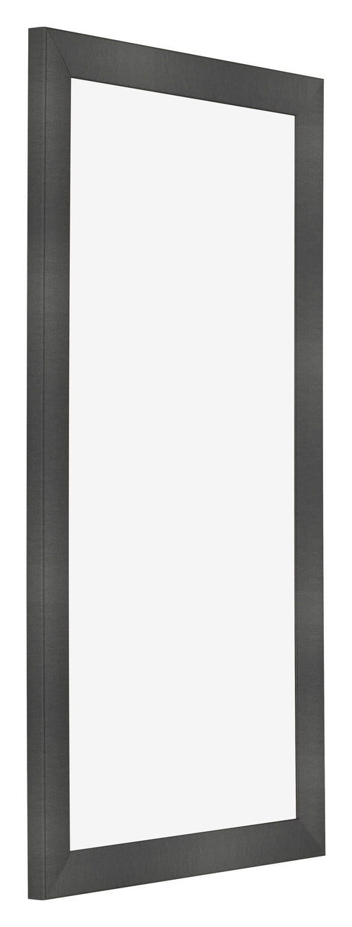 Cornice 45x80cm Nero Argento Lucido MDF Pisa Davanti Obliquo | Yourdecoration.it