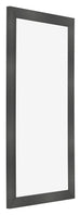 Cornice 45x80cm Nero Argento Lucido MDF Pisa Davanti Obliquo | Yourdecoration.it