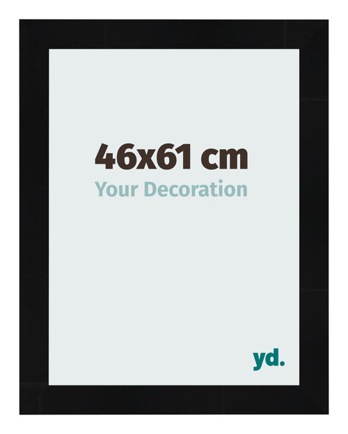 Cornice 46x61cm Nero Argento Lucido MDF Pisa Davanti Dimensione | Yourdecoration.it