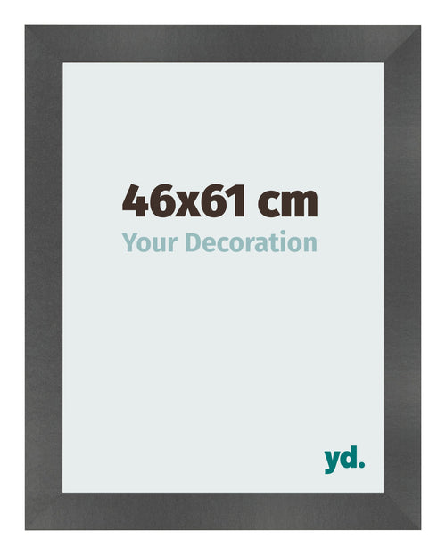 Cornice 46x61cm Nero Argento Lucido MDF Pisa Davanti Dimensione | Yourdecoration.it