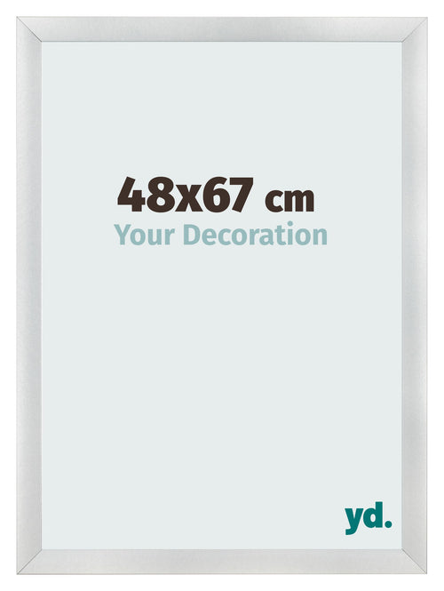 Cornice 48x67cm Argento Nero Spazzato MDF Pisa Davanti Dimensione | Yourdecoration.it