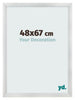 Cornice 48x67cm Argento Nero Spazzato MDF Pisa Davanti Dimensione | Yourdecoration.it