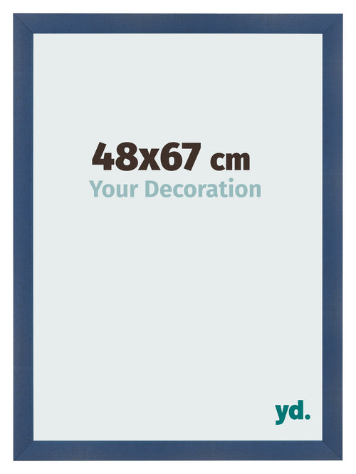 Cornice 48x67cm Blu Scuro Spazzato MDF Pisa Davanti Dimensione | Yourdecoration.it