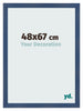 Cornice 48x67cm Blu Scuro Spazzato MDF Pisa Davanti Dimensione | Yourdecoration.it