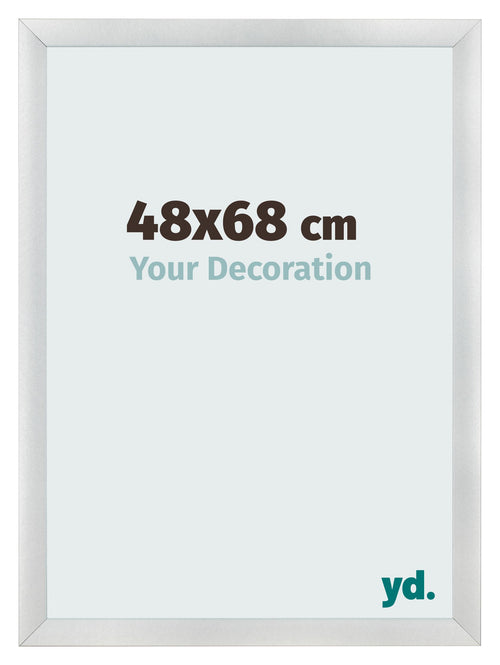 Cornice 48x68cm Argento Nero Spazzato MDF Pisa Davanti Dimensione | Yourdecoration.it