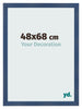 Cornice 48x68cm Blu Scuro Spazzato MDF Pisa Davanti Dimensione | Yourdecoration.it