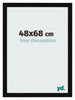 Cornice 48x68cm Nero Argento Lucido MDF Pisa Davanti Dimensione | Yourdecoration.it