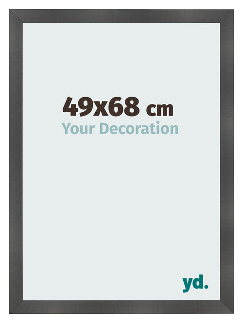 Cornice 49x68cm Nero Argento Lucido MDF Pisa Davanti Dimensione | Yourdecoration.it