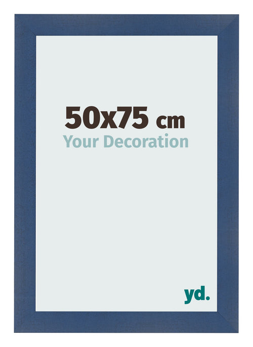 Cornice 50x75cm Blu Scuro Spazzato MDF Pisa Davanti Dimensione | Yourdecoration.it