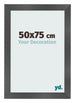 Cornice 50x75cm Nero Argento Lucido MDF Pisa Davanti Dimensione | Yourdecoration.it