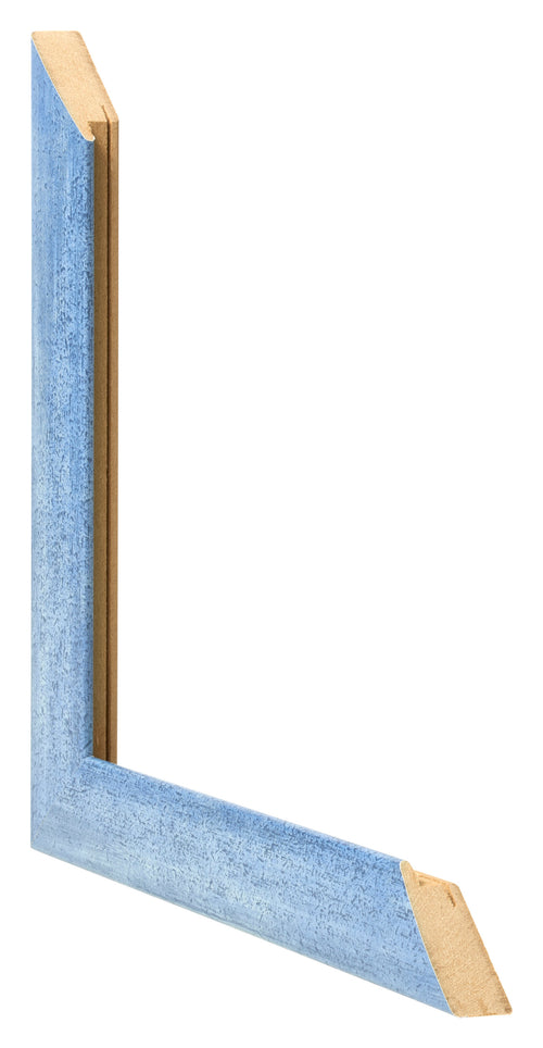 Cornice 55x65cm Blu Acceso Spazzato MDF Pisa Dettaglio Intersezione | Yourdecoration.it