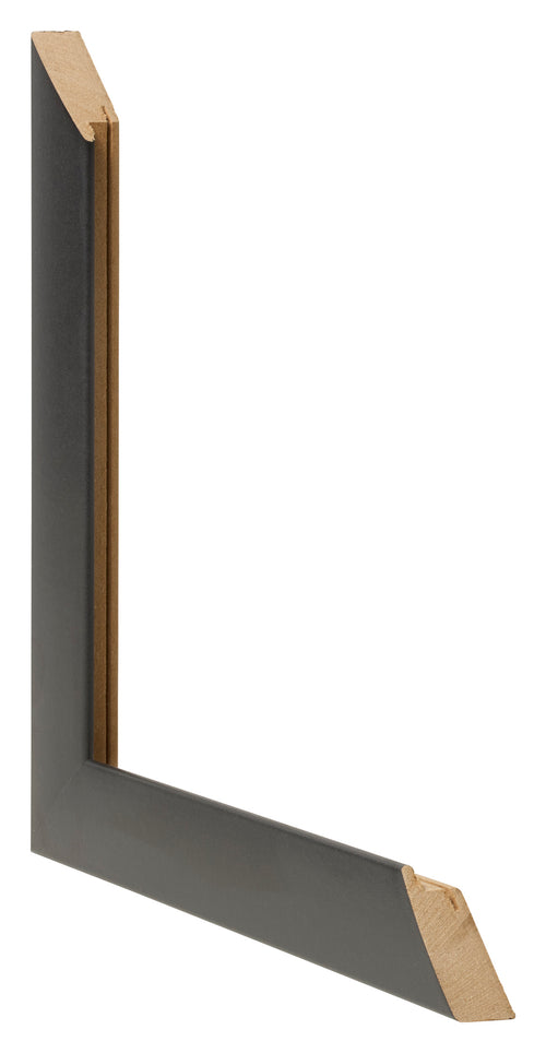Cornice 55x65cm Nero Argento Lucido MDF Pisa Dettaglio Intersezione | Yourdecoration.it