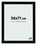 Cornice 56x71cm Nero Argento Lucido MDF Pisa Davanti Dimensione | Yourdecoration.it