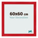 Cornice 60x60cm Rosso MDF Pisa Davanti Dimensione | Yourdecoration.it