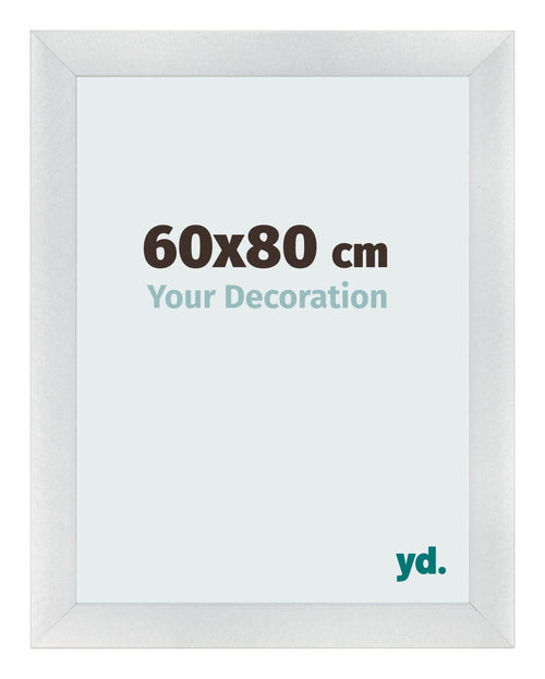 Cornice 60x80cm Argento Nero Spazzato MDF Pisa Davanti Dimensione | Yourdecoration.it