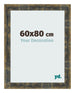 Cornice 60x80cm Blu Oro Fondente MDF Pisa Davanti Dimensione | Yourdecoration.it