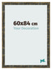 Cornice 60x84cm Blu Oro Fondente MDF Pisa Davanti Dimensione | Yourdecoration.it