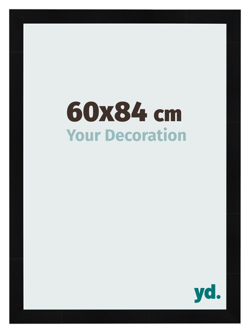 Cornice 60x84cm Nero Argento Lucido MDF Pisa Davanti Dimensione | Yourdecoration.it