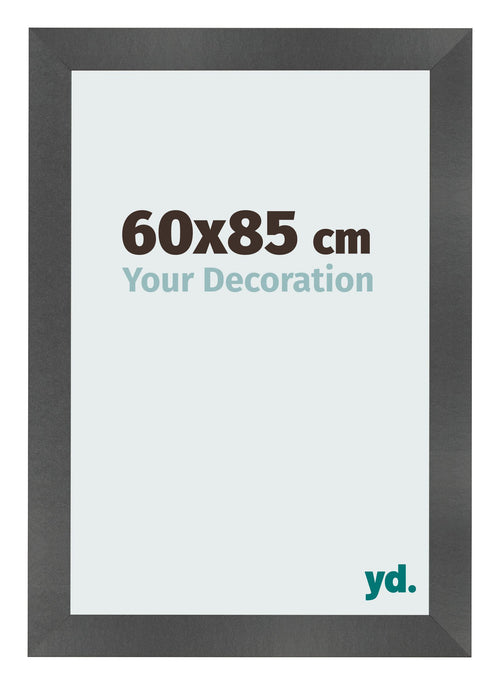 Cornice 60x85cm Nero Argento Lucido MDF Pisa Davanti Dimensione | Yourdecoration.it