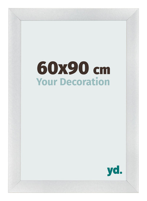 Cornice 60x90cm Argento Nero Spazzato MDF Pisa Davanti Dimensione | Yourdecoration.it