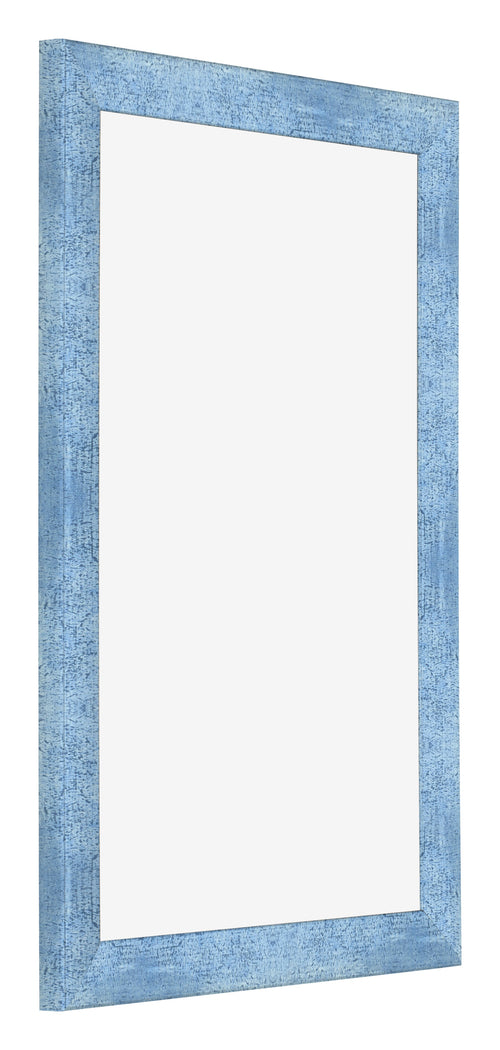 Cornice 60x90cm Blu Acceso Spazzato MDF Pisa Davanti Obliquo | Yourdecoration.it