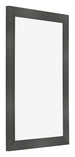 Cornice 60x90cm Nero Argento Lucido MDF Pisa Davanti Obliquo | Yourdecoration.it
