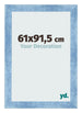 Cornice 61x91 5cm Blu Acceso Spazzato MDF Pisa Davanti Dimensione | Yourdecoration.it