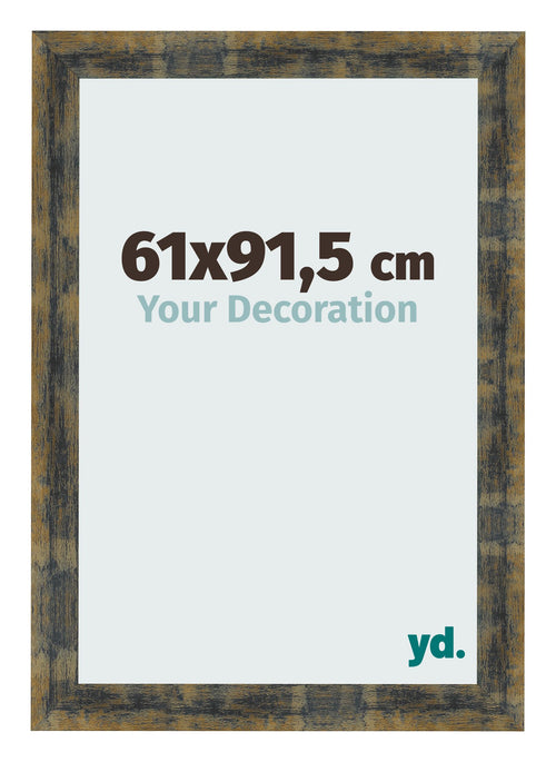 Cornice 61x91 5cm Blu Oro Fondente MDF Pisa Davanti Dimensione | Yourdecoration.it