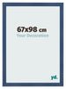 Cornice 67x98cm Blu Scuro Spazzato MDF Pisa Davanti Dimensione | Yourdecoration.it