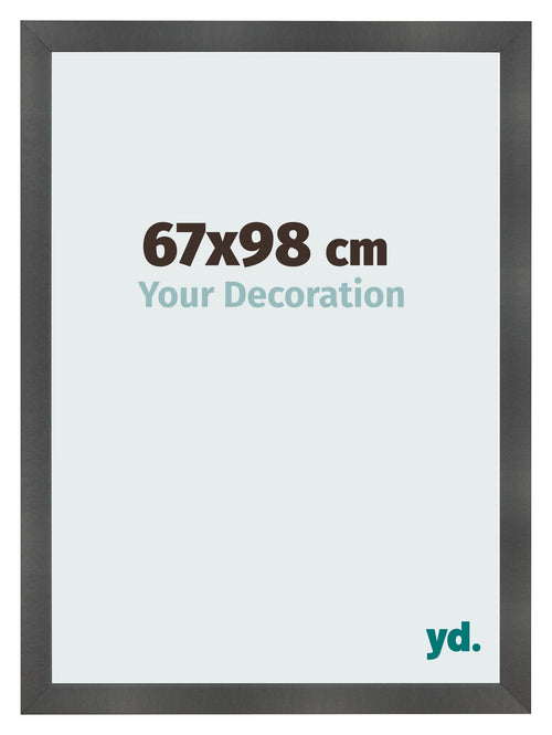 Cornice 67x98cm Nero Argento Lucido MDF Pisa Davanti Dimensione | Yourdecoration.it
