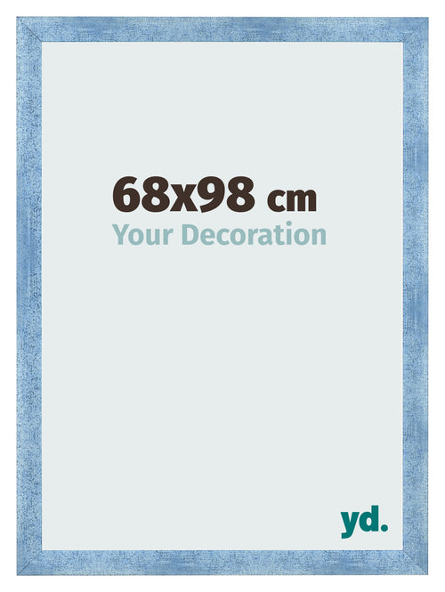 Cornice 68x98cm Blu Acceso Spazzato MDF Pisa Davanti Dimensione | Yourdecoration.it
