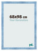 Cornice 68x98cm Blu Acceso Spazzato MDF Pisa Davanti Dimensione | Yourdecoration.it