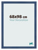 Cornice 68x98cm Blu Scuro Spazzato MDF Pisa Davanti Dimensione | Yourdecoration.it