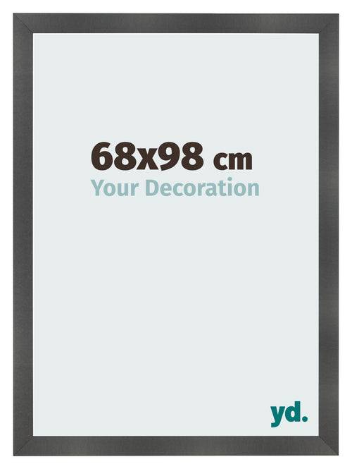 Cornice 68x98cm Nero Argento Lucido MDF Pisa Davanti Dimensione | Yourdecoration.it