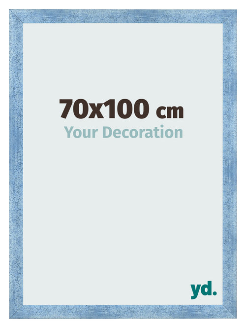 Cornice 70x100cm Blu Acceso Spazzato MDF Pisa Davanti Dimensione | Yourdecoration.it
