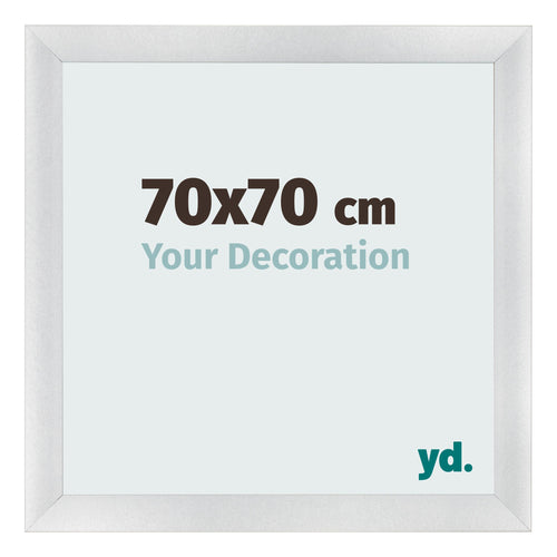Cornice 70x70cm Argento Nero Spazzato MDF Pisa Davanti Dimensione | Yourdecoration.it